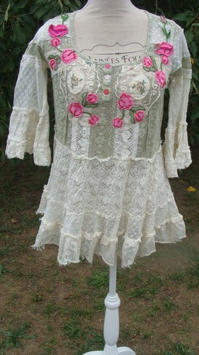 Superbe blouse robe - , antica