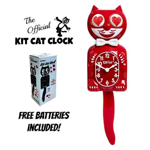 Heart eyes kit cat clock - heart,