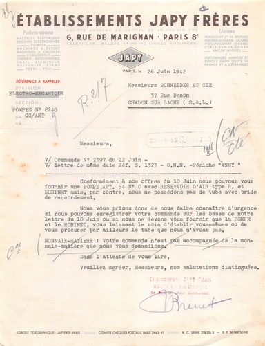 1942 ets japy freres - 1942, a