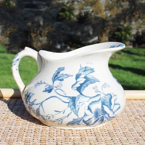Ancien broc toilette - toilette, bleu