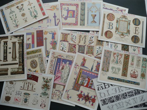 Lot gravures litho chromo - 16,