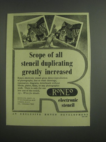 1953 roneo electronic - electronic, stencil