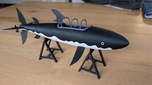 Sous marin requin - sous-marin, tintin