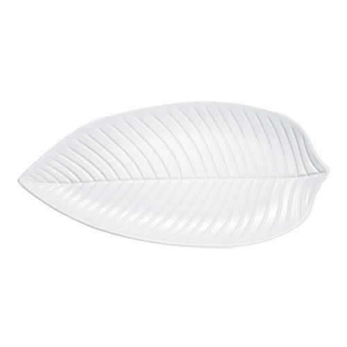 Assiette feuille blanche - feuille,