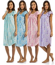 Casual Nights Women's Smocked And Lace Short Sleeve Nightgown Sleepshirt