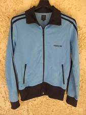 Veste ADIDAS rétro vintage TREFOIL bleu femme jacket giacca felpa jacke 40