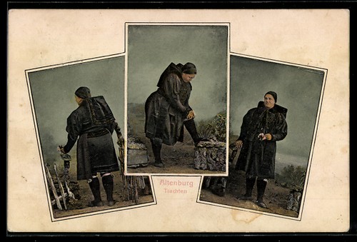Carte postale costumes paysans