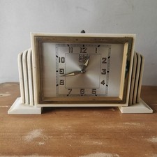 Ancien Réveil Bayard Art Déco Blanc / Réf A467