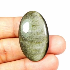 Cabochon d'obsidienne naturel
