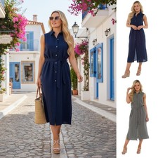Indigo Roc Robe À Boutons