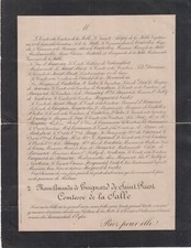 1891 Faire-part décès Mme COLLINET de LA SALLE née GUIGNARD de SAINT-PRIEST Seur