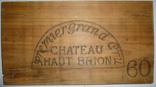 HAUT BRION 1960 ESTAMPE FACADE CAISSE BOIS VIN GRAVES GRAND CRU CADEAU NOEL