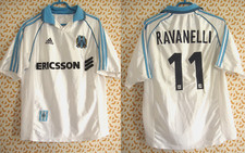 Maillot Olympique Marseille 1999 Ravanelli #11 Adidas OM Ericsson vintage - M