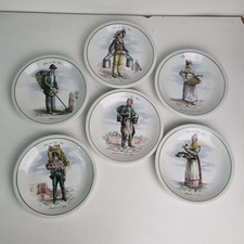 Assiettes à Dessert, Vieux Métiers De Paris , Porcelaine, Tradition Cnp France ,