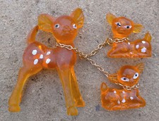 vintange ancienne figurine plastique biche