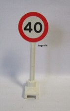 Lego 14pb04 City Road Sign Panneau Signalisation "40" 6306 1060 6549 MOC - A85