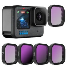 Lot de 4 filtres d'objectif CPL ND8 ND16 ND32 compatibles avec GoPro Hero 12 ...