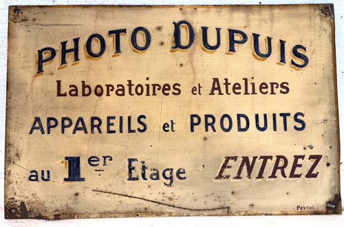 Plaque publicitaire tole - plaque, en