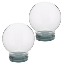  2 Pcs Clear Snow Globes Party Favor For Crafts Mini Boule Neige D'eau