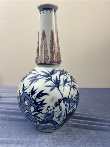 Vintage chinese blue white - chinese,