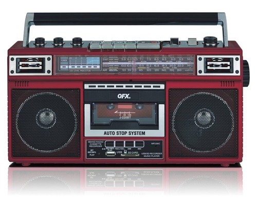 Red boombox mp3 conversion - red,