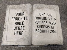 Custom Engraved Concrete Bible