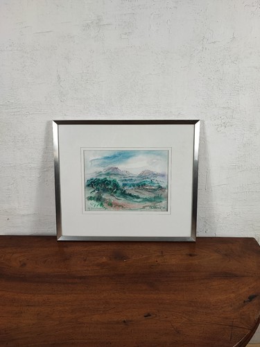 Belle aquarelle avec cadre - avec,