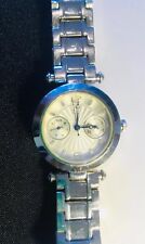 Women's Guess Collection Gc21000 White Blue Chronograph SMALL Watch Wristwatch
