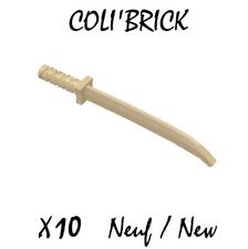 Lego 30173b - 10x Epées / Minifig weapon sword Shamshir - Beige / Tan - NEW NEUF