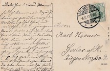 Ansichtskarte Kurpark Bad Harzburg 1913 verschickt nach Goslar