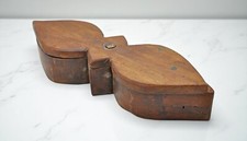 Antique Wooden Ustensiles de Cuisine Spice Boite Original Ancien Main