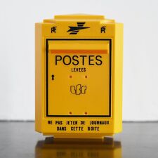 Ancienne Tirelire Postes France Jaune Plastique Vintage Boite Lettres PTT 1980