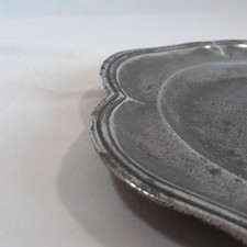 PLAT ÉTAIN XVIIIème / poinçon à identifier AS / FRANCE / FRANC MACON