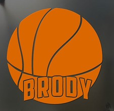 Basketball Sticker Custom Name