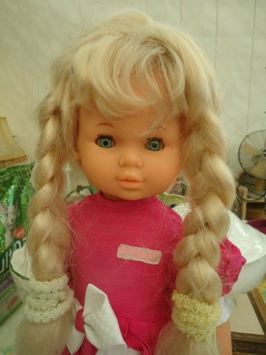 Ancienne poupee blonde aux - poupee,