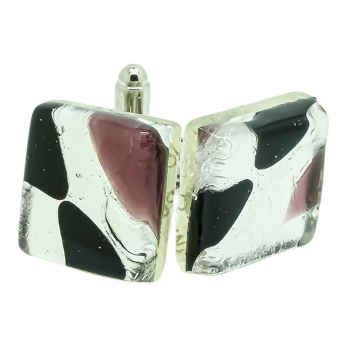 Boutons manchette verre - de, en