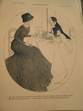 Sucre sans Pince repas  coupe champagne Print Art Déco 1909