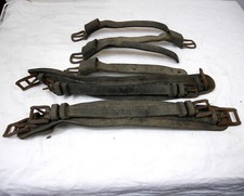 lot sangle en cuir cheval attelage équestre équitation ferme militaire