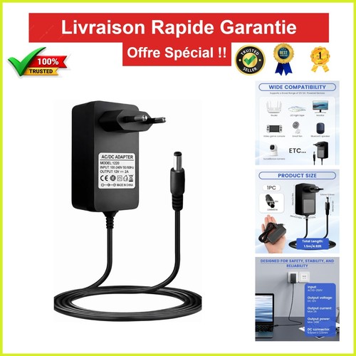 Adaptateur secteur 12v - 12v, 2a