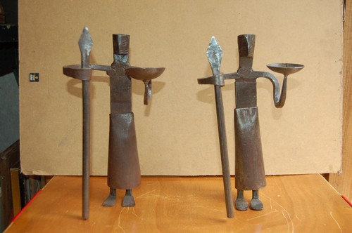 Sculptures pique cierge fer