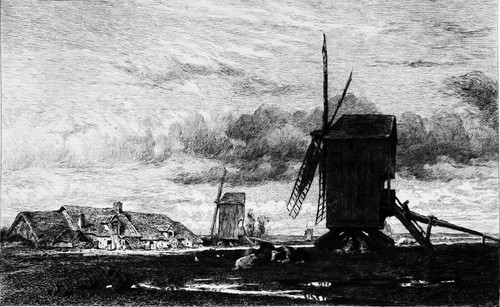 Moulins vent devant une - devant,