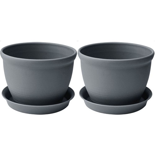 Pots fleurs ronds - fleurs, avec