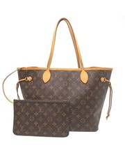 Preloved louis vuitton Neverfull Tote Bag Monogram Women Brown One Size