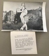Allemagne Post Ww2 1953 Berlin Pin up Des Ruines Cabaret Boîte De Nuit Photo