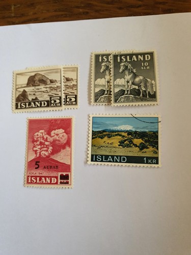 Jolis timbres islande - 6, d'islande