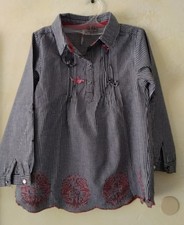 Blouse ML noir à carreaux