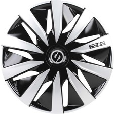 Enjoliveurs silver/black Lazio 15'' SPARCO (Boîte de 4)