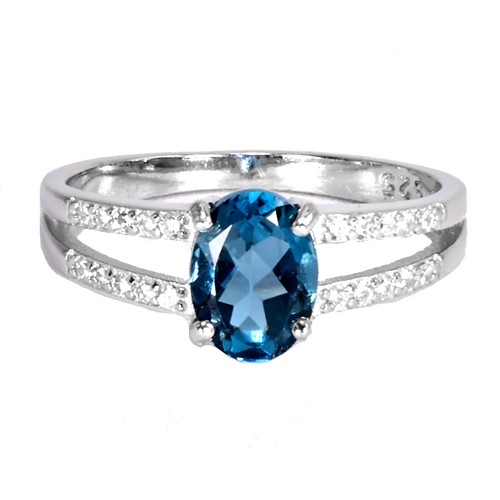 Bague argent 925 gemme - en,