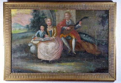 Tableau ancien huile - tableau, toile