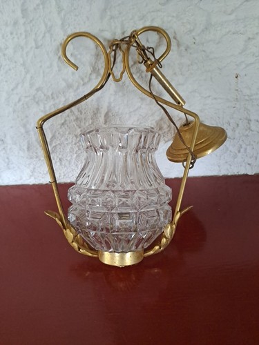 Plafonnier laiton verre - plafonnier, et